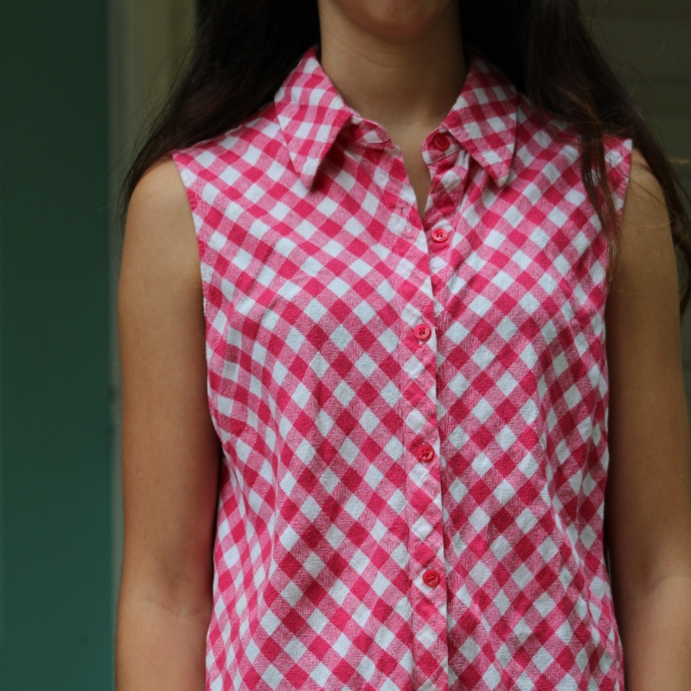 Red Checkered Tank Flannel